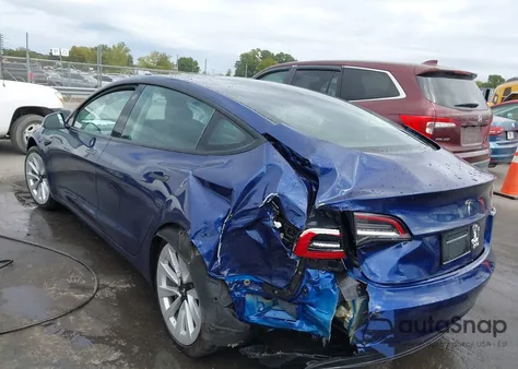 2022 Tesla Model 3 Rear-Wheel Drive from USA, damaged, VIN 5YJ3E1EA0NF370475